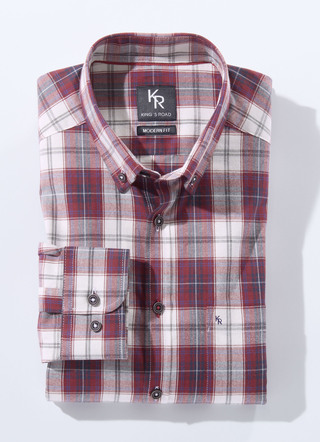 Overhemd van "King's Road" met button-down kraag in 3 kleuren