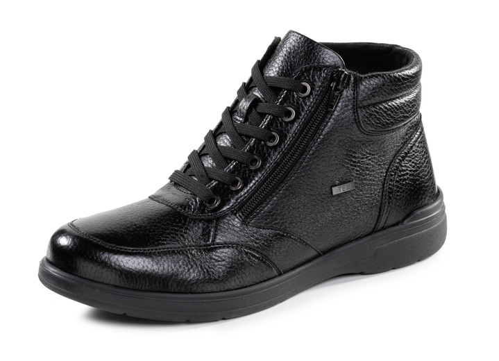 Laarsjes - GINO GALANTE, gevoerde herenlaarzen, winterschoenen, met rits, in Größe 040 bis 045, in Farbe SCHWARZ Ansicht 1