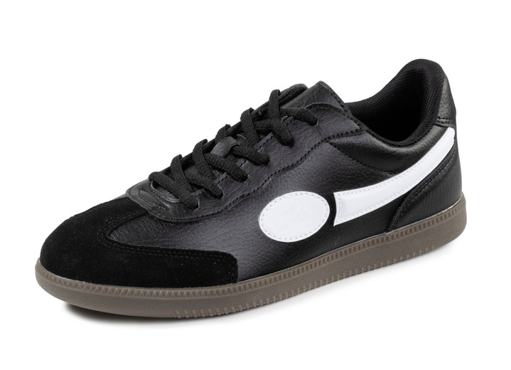 Instappers & veterschoenen - Sneakers gemaakt van synthetisch en suède, in Größe 040 bis 046, in Farbe ZWART-WIT Ansicht 1