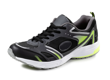 Sneakers met veters van effectief bedrukt synthetisch materiaal