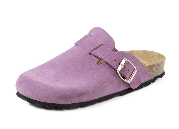 Sandalen & slippers - ELENA EDEN klomp met verstelbare gesp, in Größe 036 bis 042, in Farbe LILA Ansicht 1