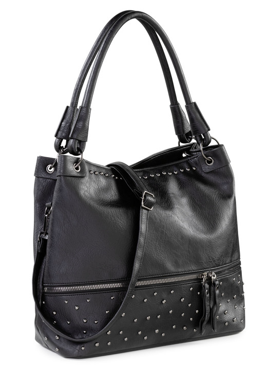 Tassen - Tas met trendy decoratieve klinknagels, in Farbe ZWART Ansicht 1