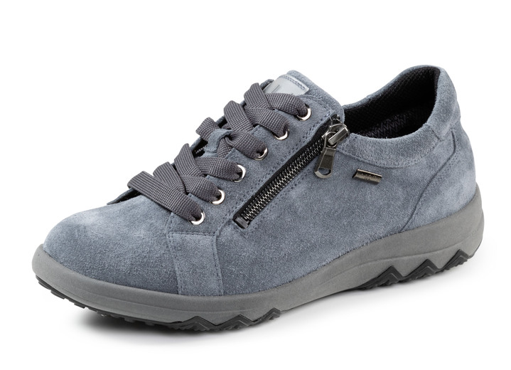 Instappers & veterschoenen - Waldläufer veterschoen van zacht suèdeleer, in Größe 4 bis 8 1/2, in Farbe JEANSBLAU Ansicht 1