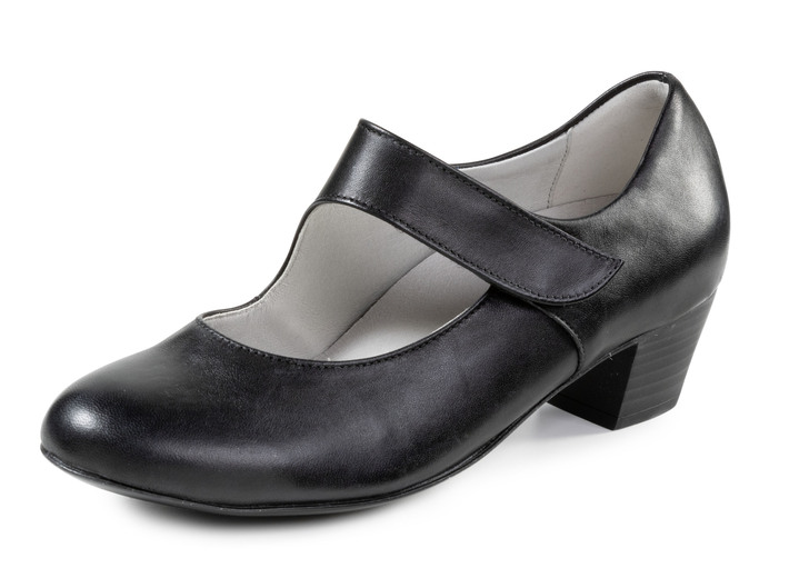 Pumps & ballerina - Waldläufer, elegante damespumps, breedte H, met uitneembaar voetbed, in Größe 075 bis 8, in Farbe ZWART Ansicht 1