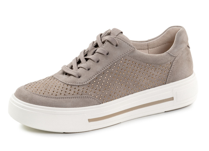 Instappers & veterschoenen - ELENA EDEN sneakers van fijn suède, in Größe 3 1/2 bis 8, in Farbe TAUPE Ansicht 1