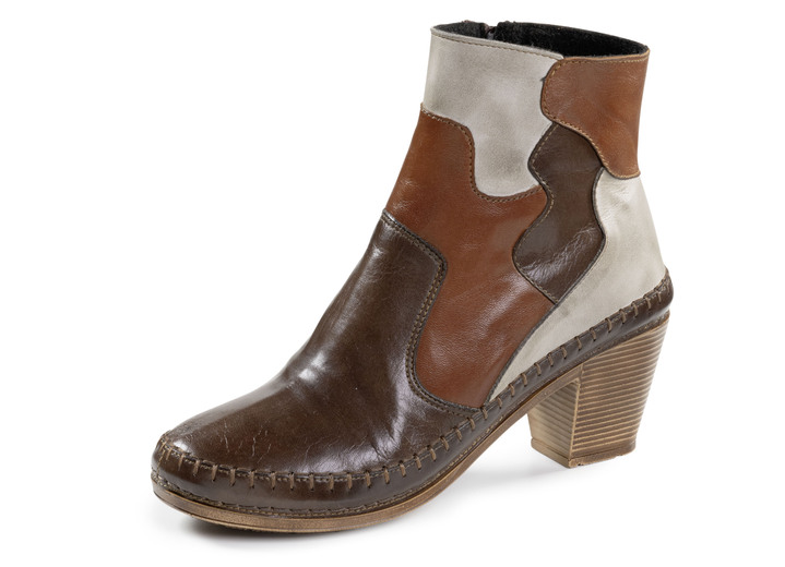 Laarzen & laarsjes - Gemini, modieuze dames enkellaarsjes, winterschoenen, breedte G, met rits, in Größe 036 bis 042, in Farbe BRUINE KIEZELS Ansicht 1