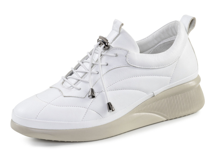 Instappers & veterschoenen - Gemini sneakers met decoratieve stiksels, in Größe 036 bis 042, in Farbe WEISS Ansicht 1