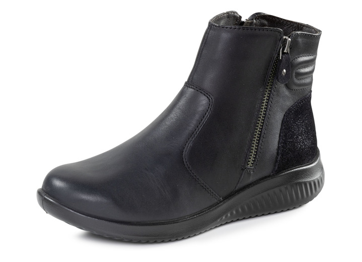 Laarzen & laarsjes - Gevoerde dameslaarzen, winterschoenen, breedte K, met lamsvacht, in Größe 036 bis 042, in Farbe SCHWARZ Ansicht 1