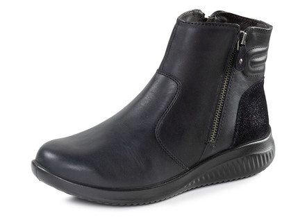 Gevoerde dameslaarzen, winterschoenen, breedte K, met lamsvacht