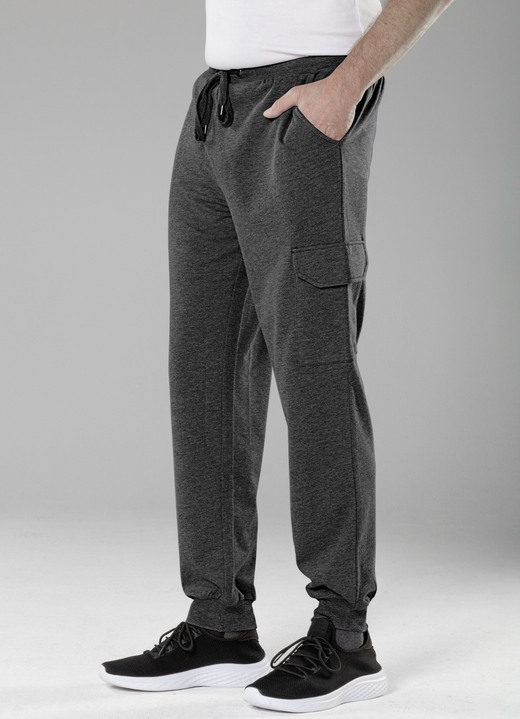 Vrijetijdbroeken - Casual broek in 4 kleuren, in Größe 3XL (64/66) bis XXL (60/62), in Farbe ANTRACIET GEMÊLEERD Ansicht 1