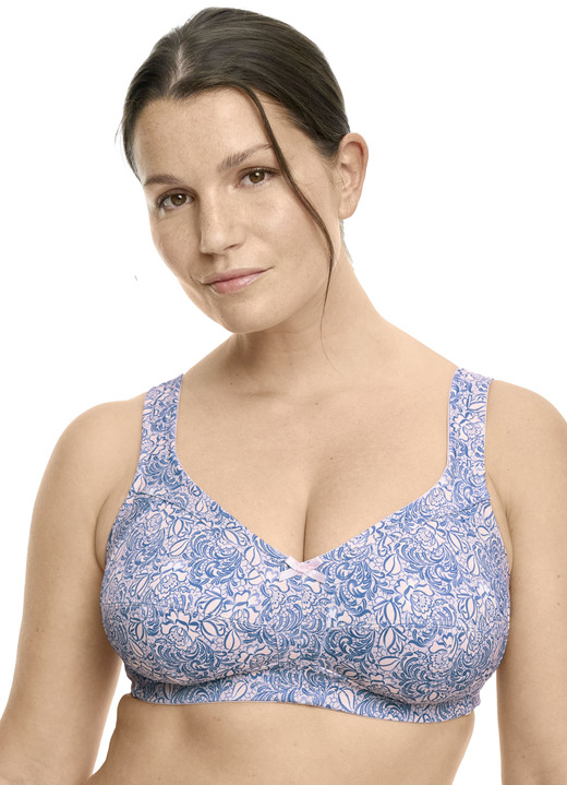 Soft-BH - Susa beha met verstevigde rug, in Größe 080 bis 120, in Cup B, in Farbe ROSE-JEANS BLAUW Ansicht 1