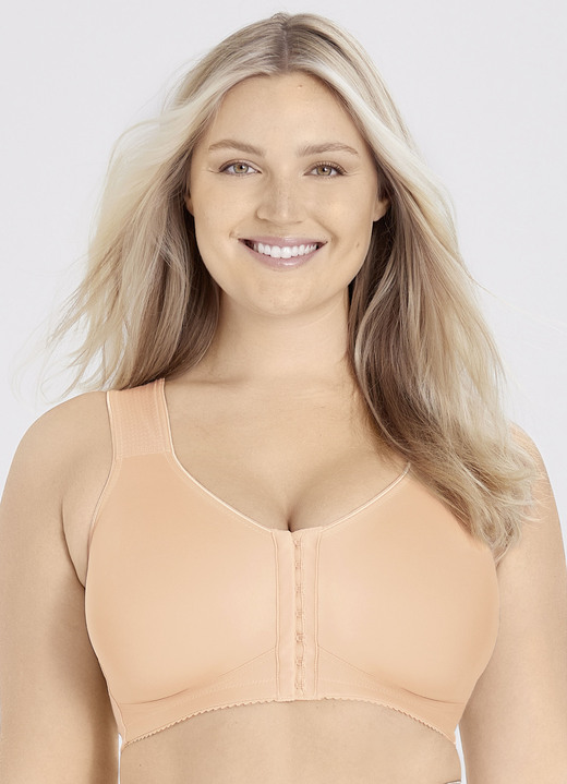 BH met voorsluiting - Miss Mary bh met praktische sluiting aan de voorkant, in Größe 080 bis 110, in Cup D, in Farbe BEIGE Ansicht 1