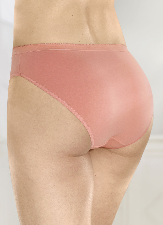 Slips - Set van vier slips met elastische boorden, in Größe 036 bis 048, in Farbe 2X LACHS, 2X WEISS Ansicht 1
