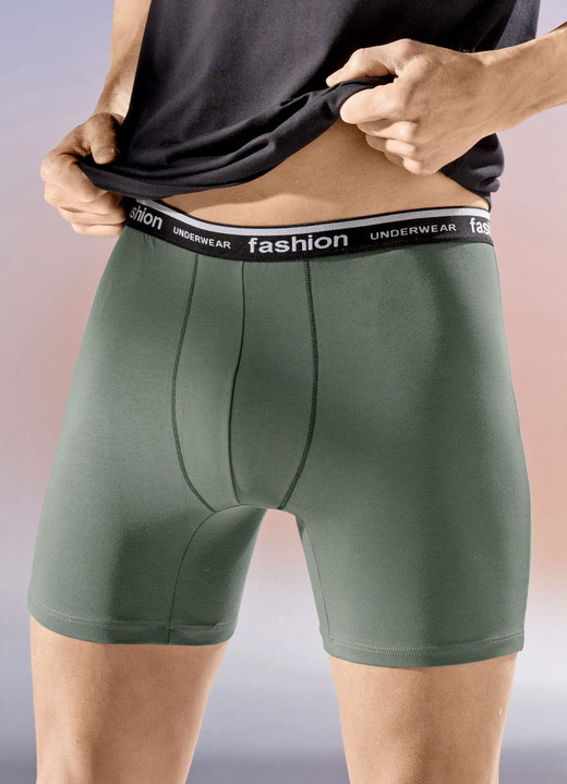 Pants & boxershorts - Set van vier broeken met elastische tailleband, in Größe 005 bis 011, in Farbe 2X OLIV, 2X SCHWARZ Ansicht 1