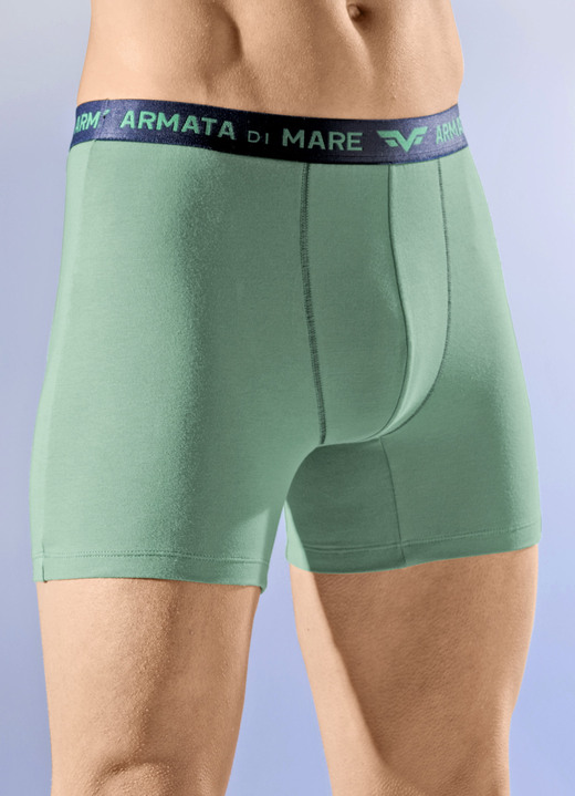 Pants & boxershorts - Set van vier broeken met elastische tailleband, in Größe 005 bis 011, in Farbe 2X GRÜN, 2X MARINE Ansicht 1