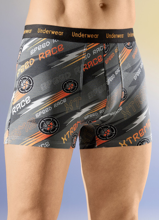 Pants & boxershorts - Drie-pack broeken met elastische tailleband, in Größe 004 bis 010, in Farbe 2X GRIJS KLEURRIJK, 1X UNI ANTRACIET