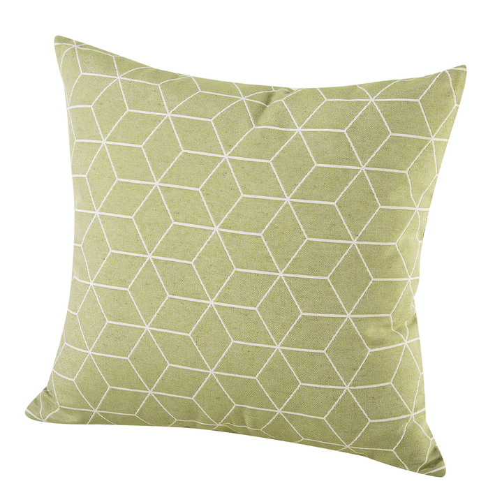 Decoratiekussens & slopen - Moderne kussenhoezen in jacquardkwaliteit, in Größe 105 (40 x 40 cm) bis 110 (50 x 50 cm), in Farbe GROEN Ansicht 1