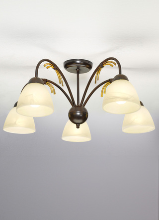 Plafondlamp met ijzeren frame