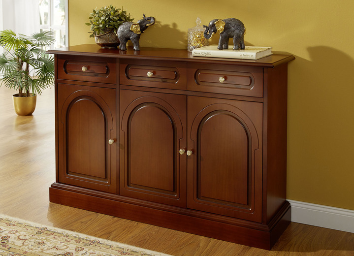TV- en Hifi-meubels - Meubelserie met typisch Italiaanse flair, in Farbe NOTENBOOM, in Ausführung Commode, 1 deur Ansicht 1