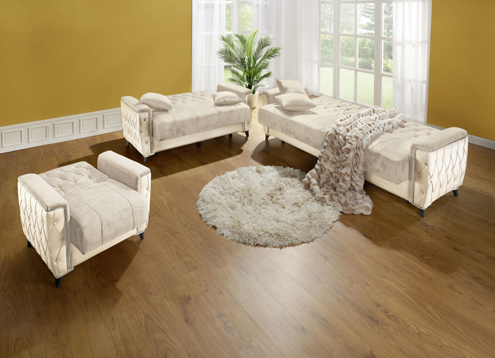 Stoel - Gestoffeerd meubilair met bedkast en ligfunctie, in Farbe ROOM, in Ausführung Fauteuil met functie Ansicht 1