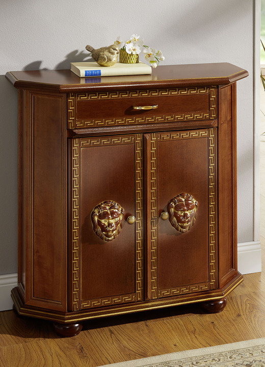 TV- en Hifi-meubels - Hoogwaardig meubelprogramma met decoraties, in Farbe WALNOOTGOUD, in Ausführung Commode, 1 deur Ansicht 1
