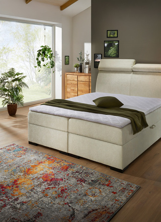 Boxspringbed op hoogwaardig frame van echt hout