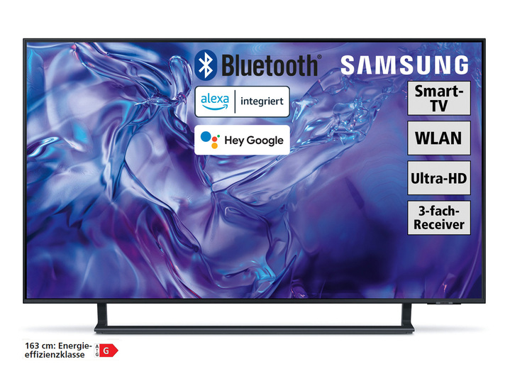 TV - Frameloze Samsung 4K Ultra HD LED-tv met Smart TV, in Farbe SCHWARZ Ansicht 1