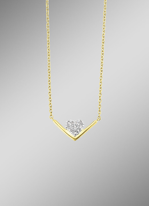 - Stevig collier met diamanten, in Farbe  Ansicht 1