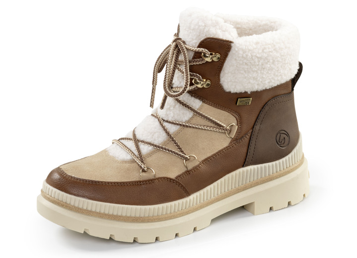 Laarzen & laarsjes - Remonte, gevoerde dameslaarzen, winterschoenen, breedte G, met rits, in Größe 036 bis 042, in Farbe BRAUN-SAND Ansicht 1