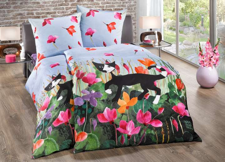 Beddengoed - Fijn vlas beddengoedset met ritssluiting, in Größe 112 (80/80 cm + 135/200 cm) bis 115 (80/80 cm + 155/220 cm), in Farbe KLEURRIJK Ansicht 1