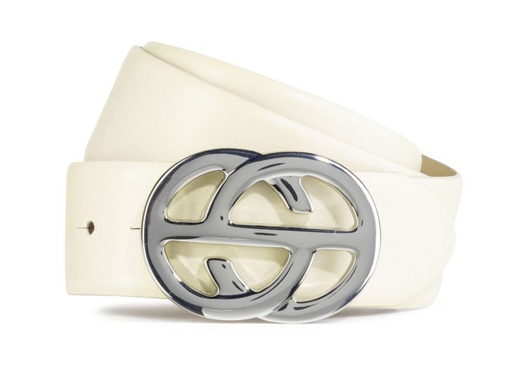 Accessoires - Leren riem, in Größe 085 bis 115, in Farbe BEIGE Ansicht 1