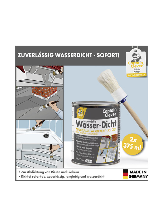 Tuinonderhoud - Captain Clever Waterproof blijvend elastische kit, in Farbe GRAU Ansicht 1