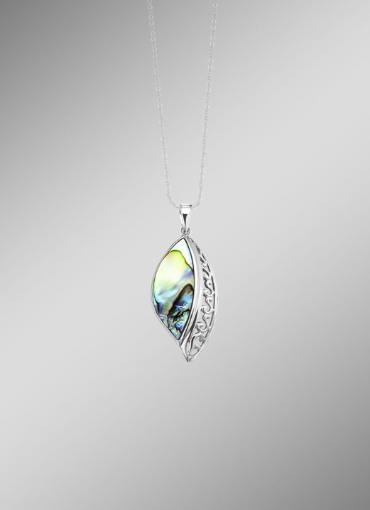 Hangers - Elegante hanger van zilver met echt abalone parelmoer, in Farbe  Ansicht 1