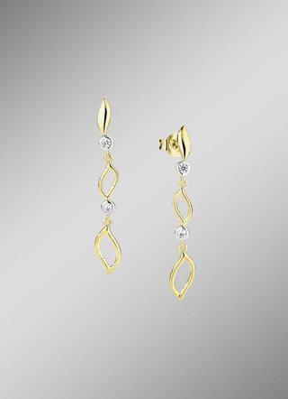 Delicate elegantie in tweekleurig: oorbellen met synthetische zirkonia