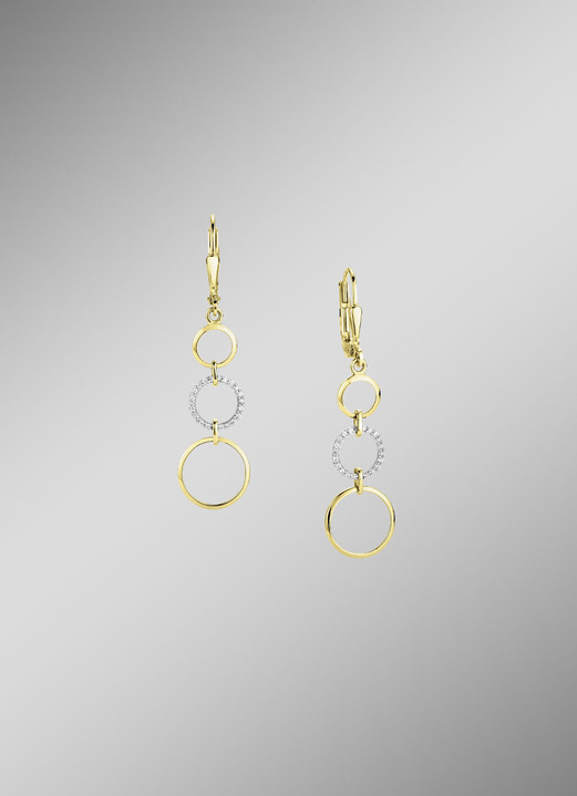 Oorbellen - Elegante creaties: oorbellen met synthetische zirkonia, in Farbe  Ansicht 1