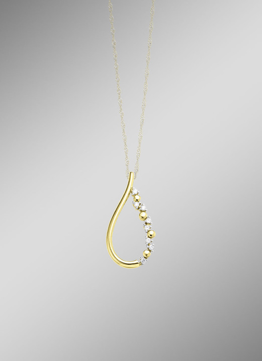 Hangers - Elegante druppelhanger met synthetische zirkonia, in Farbe  Ansicht 1
