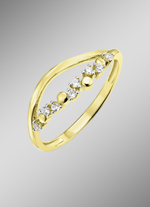 Ringen - Tijdloze elegantie: damesring met synthetische zirkonia, in Größe 160 bis 220, in Farbe  Ansicht 1