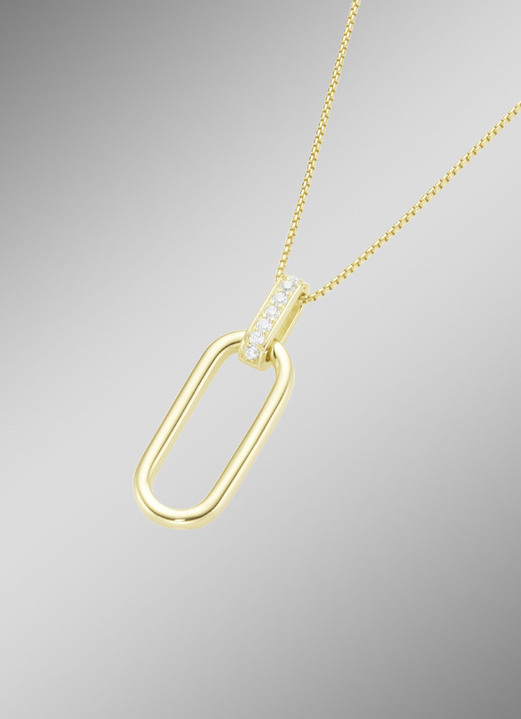Hangers - Vergulde hanger met ketting, in Farbe  Ansicht 1