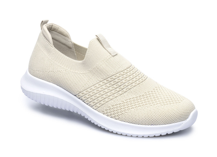 Instappers & veterschoenen - Vederlichte Flexi damesschoen in comfortabele breedte G, in Größe 036 bis 042, in Farbe BEIGE Ansicht 1