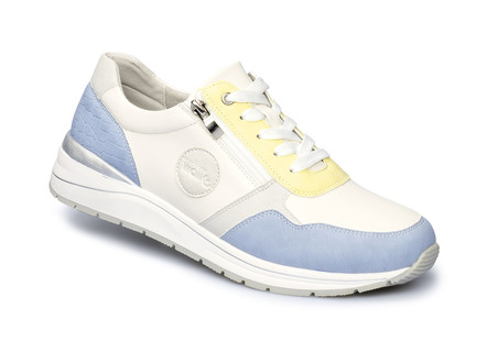 Comfort sneaker Simone in leer en suède look