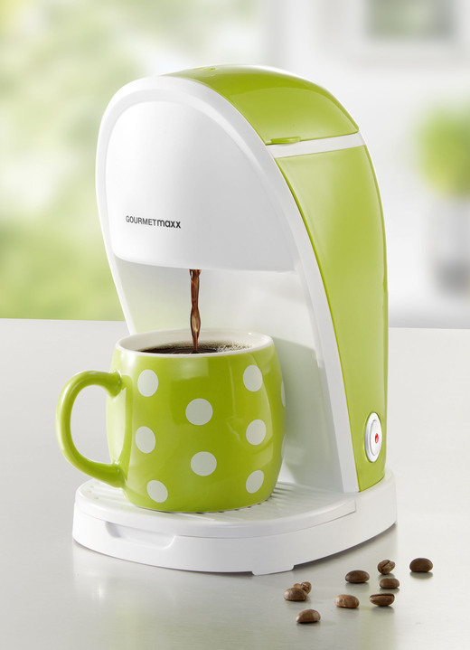 Koffieapparaten - 1-kops koffiezetapparaat voor snel koffiegenot, in Farbe GRÜN Ansicht 1