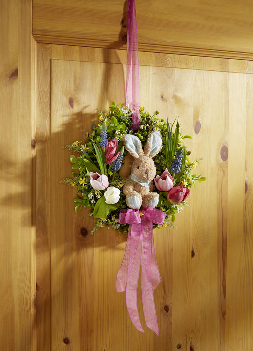 Pasen - Wandkrans, in Farbe GRÜN-ROSA