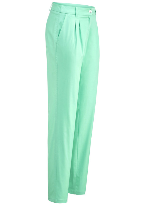 Broek met knoop- en ritssluiting - Broek met sportieve chic, in Größe 018 bis 052, in Farbe MINT Ansicht 1