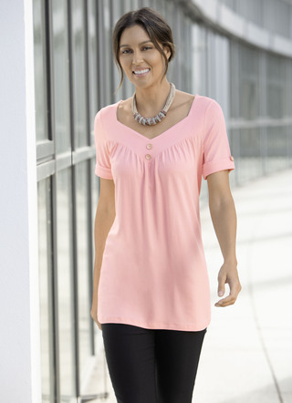 Tuniek met V-hals in 2 kleuren