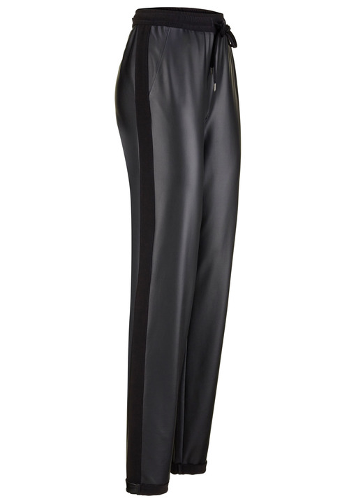 Broek met knoop- en ritssluiting - Broek in joggingstijl, in Größe 018 bis 050, in Farbe SCHWARZ Ansicht 1