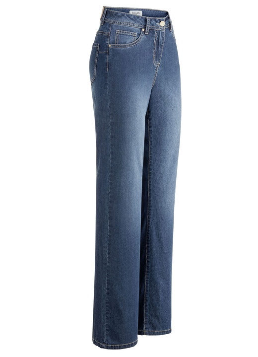 Broek met knoop- en ritssluiting - Modieuze jeans in 5-pocketmodel Broek met knoop- en ritssluiting - Modieuze jeans in 5-pocketmodel, in Größe 017 bis 050, in Farbe JEANSBLAU