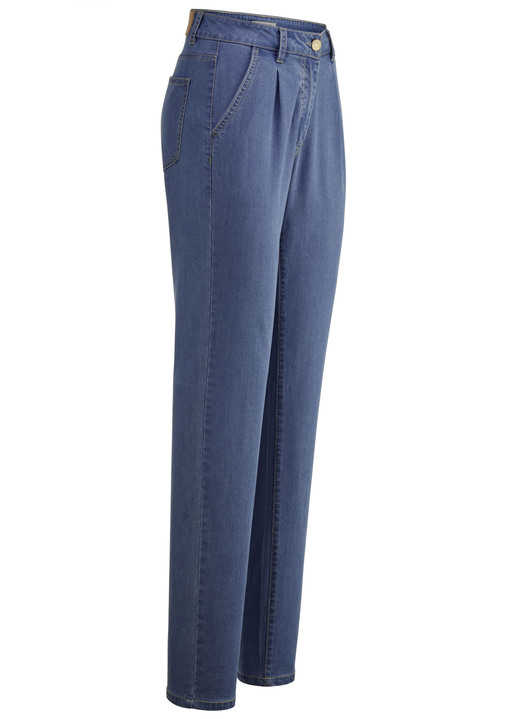 Broek met knoop- en ritssluiting - Chino-vormige jeans, in Größe 017 bis 050, in Farbe JEANSBLAU Ansicht 1