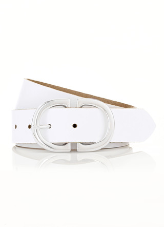 Modieuze leren damesriem, 3,5 cm breed