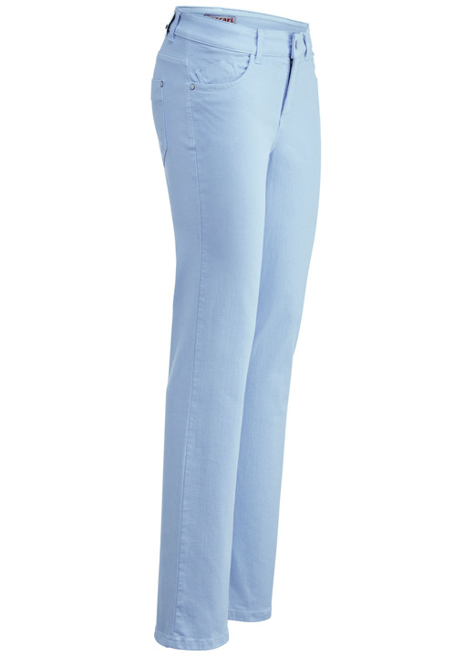 Broeken met elastische band - Magische jeans in 5-pocketsmodel, in Größe 017 bis 050, in Farbe HELLBLAU Ansicht 1
