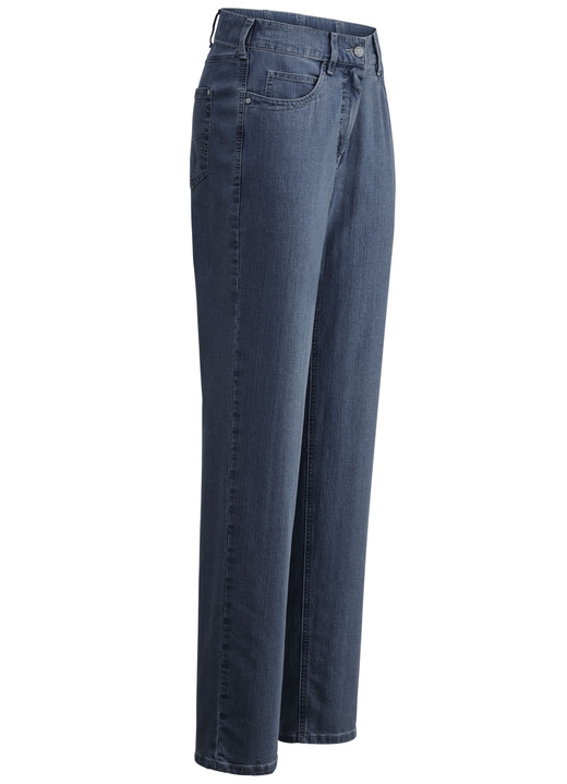 Broek met knoop- en ritssluiting - comfortabele jeans CARLA, in Größe 018 bis 052, in Farbe JEANSBLAU Ansicht 1